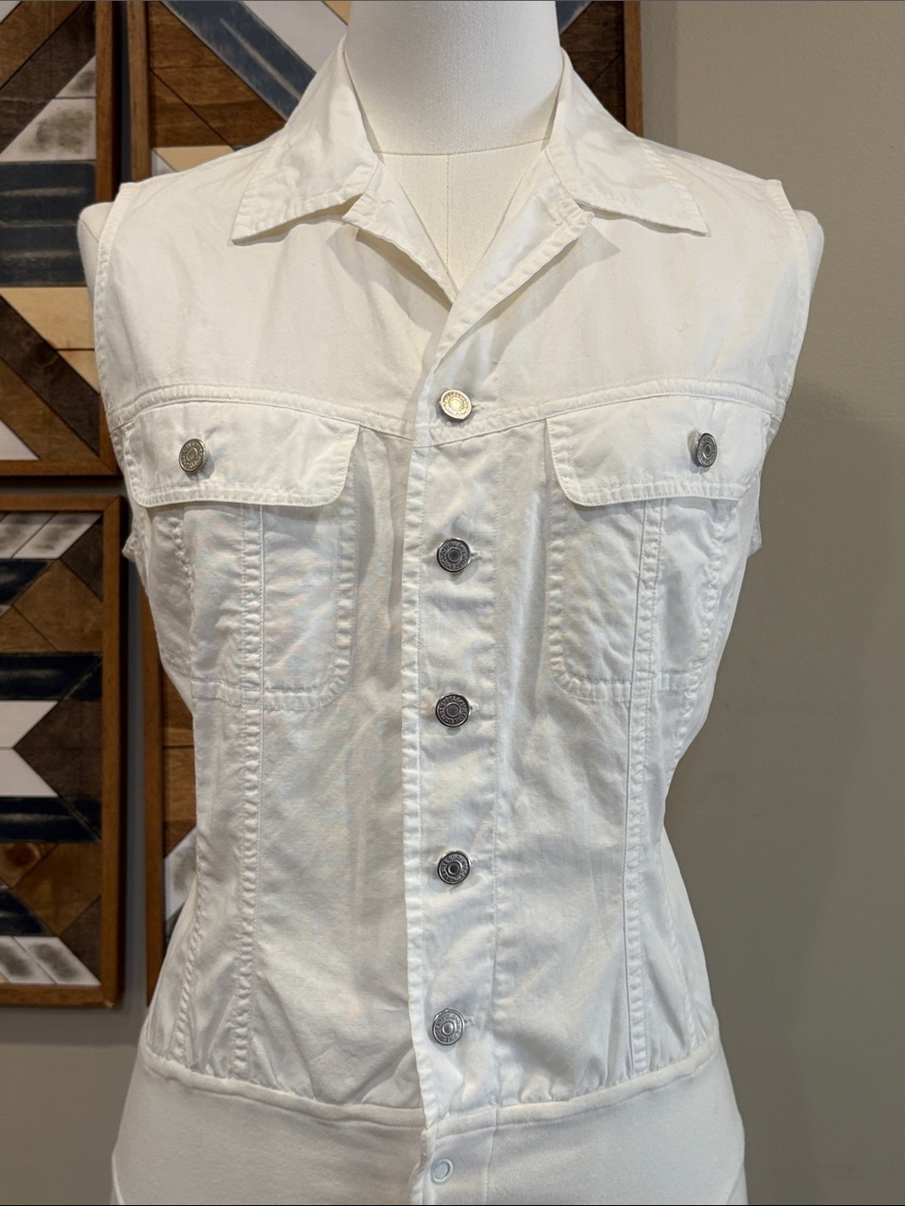 Vintage Ralph Lauren Country White Button-Up Bodysuit Top size Small *As-Is* - Picture 2 of 13